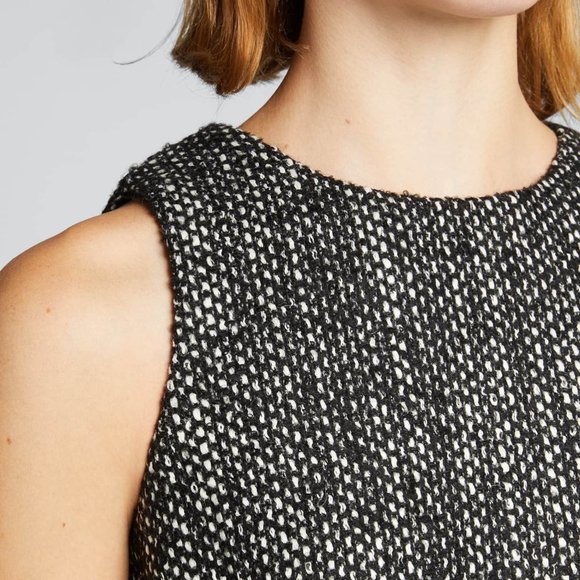2️⃣6️⃣THEORY Sleeveless Angled Wool-Blend Dress - Picture 5 of 5